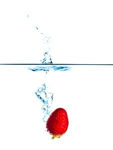 Strawberry Splash Stock Images