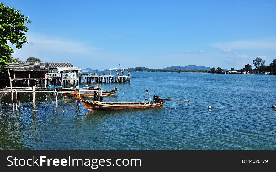 Fishermen village at phuket Thailand