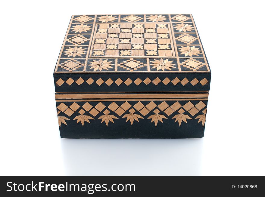 Casket for storage of female jewelry. Casket for storage of female jewelry