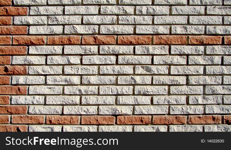 Background. Wall from white and red silikate bricks. Background. Wall from white and red silikate bricks.