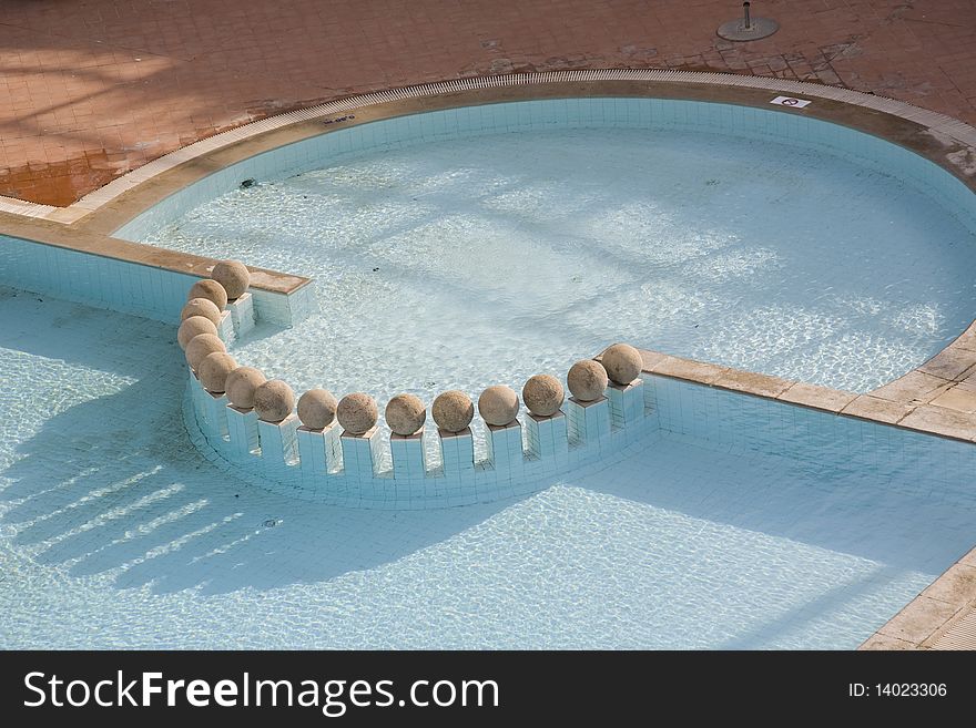 Swimmin pool for tourists relax in a hotel from morocco. Swimmin pool for tourists relax in a hotel from morocco