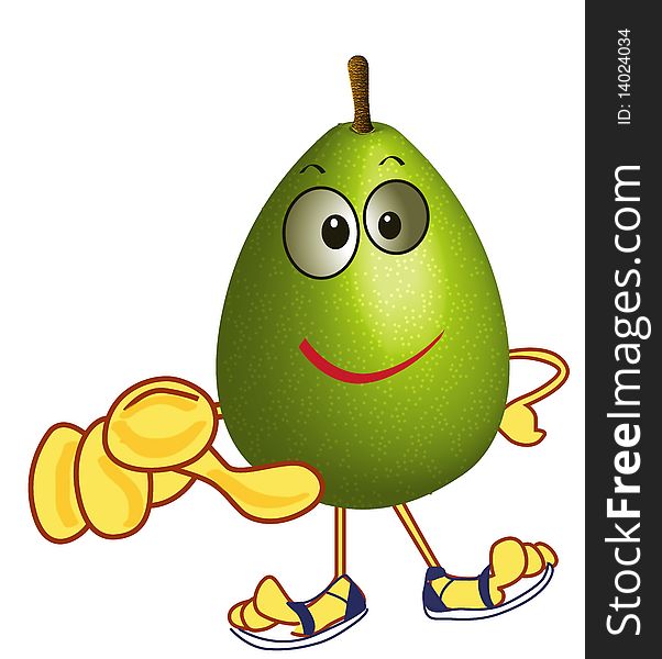 Pear isolated on a white background, is clip art. Pear isolated on a white background, is clip art.