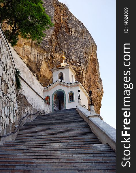 Svyato-Uspensky Monastery it is an orthodox monastery in Crimea. Located in the natural boundary of Mariam-Dere (Canyon of Maria) near-by Bakhchisarai. Svyato-Uspensky Monastery it is an orthodox monastery in Crimea. Located in the natural boundary of Mariam-Dere (Canyon of Maria) near-by Bakhchisarai.