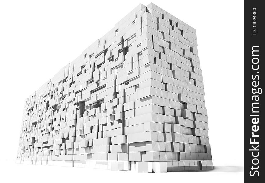 Brick wall  - rendered in 3d