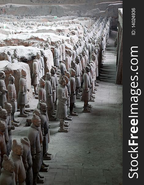 The UNESCO heritage site of XIAN, terracotta army warriors