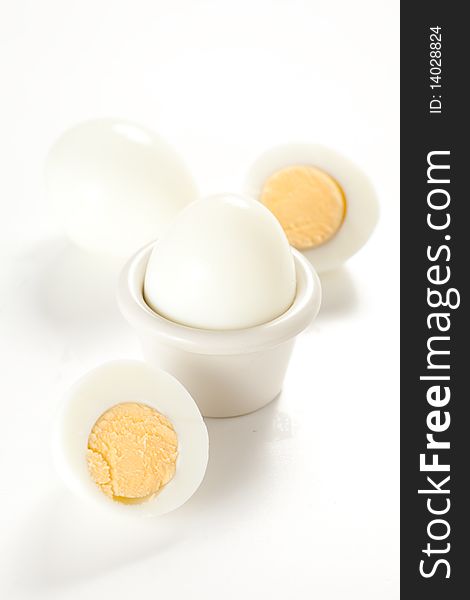 Boiled egg isolated