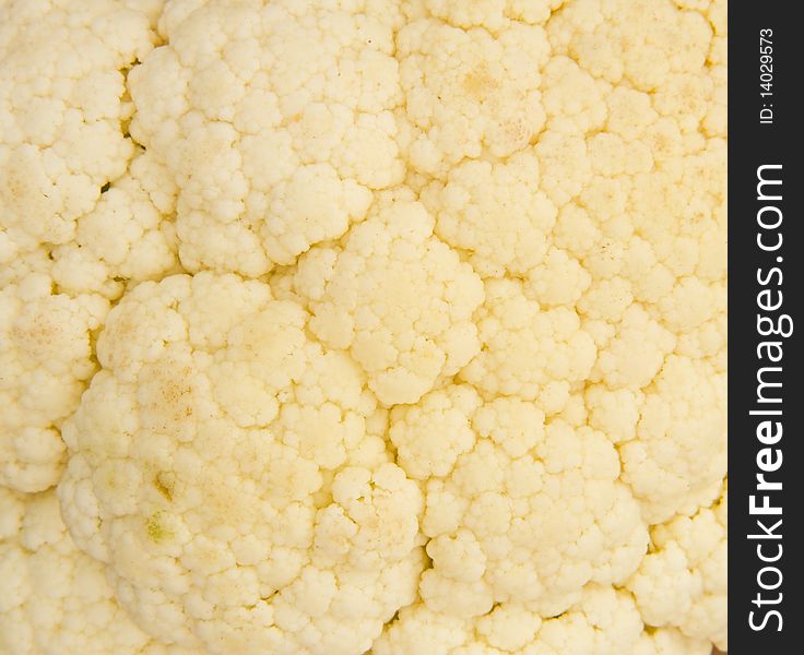 A macro image of the surface of a cauliflower. A macro image of the surface of a cauliflower.