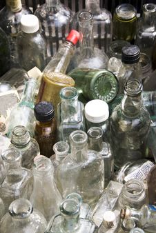 Empty Old Bottles Stock Image Empty Old Bottles Stock Image