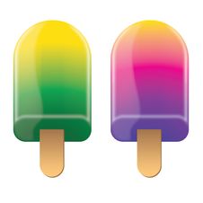 Colorful Ice Cream Illustration Stock Photo