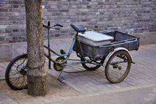Old Tricycle Stock Photo