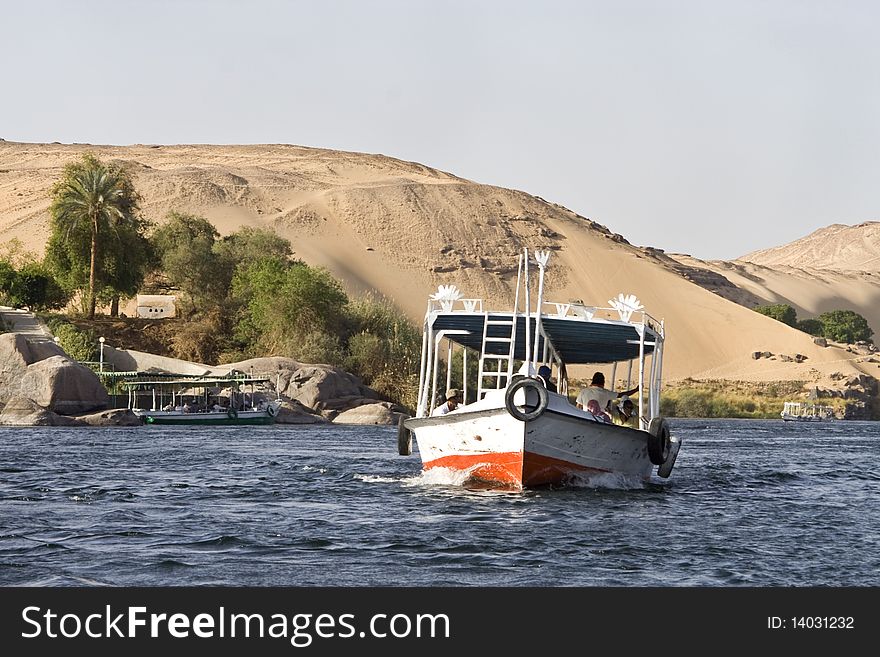 Tourist boat on the Nile River. Tourist boat on the Nile River