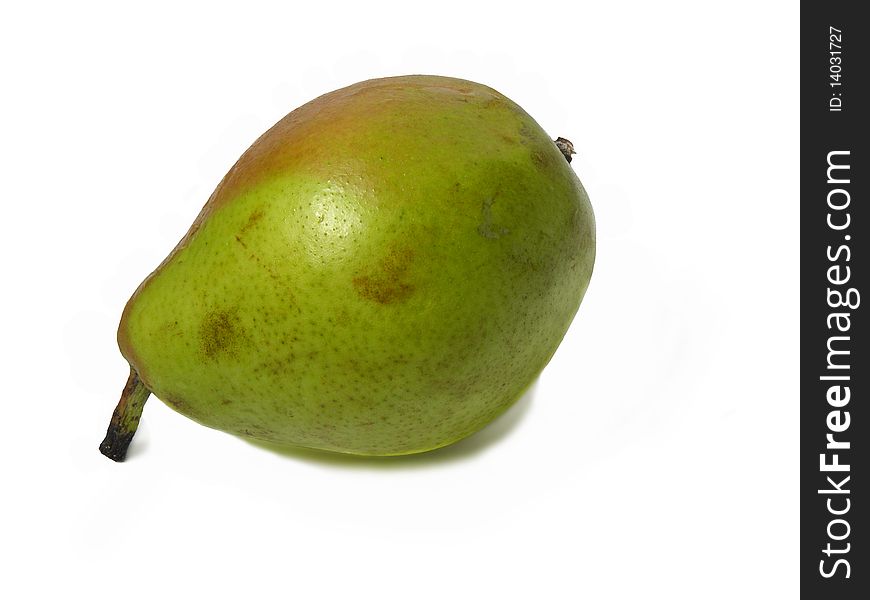 Ripe pear isolated on white background