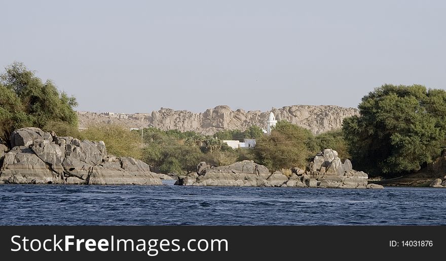 House on the banks of the Nile River. House on the banks of the Nile River