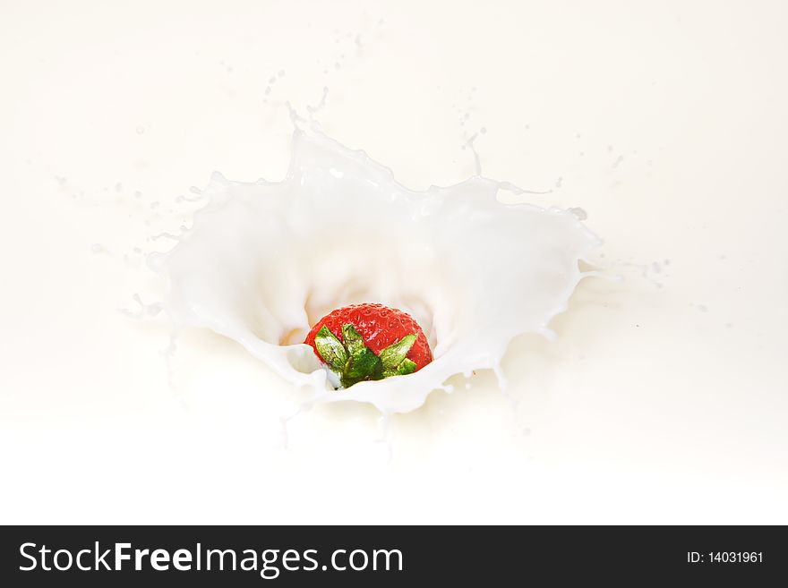 Strawberry and cream, shallow dof. Strawberry and cream, shallow dof