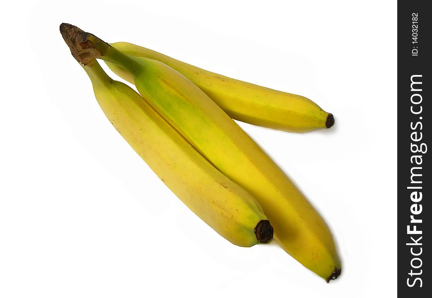 A bunch of bananas isolated on white background