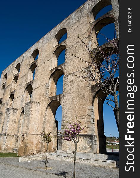 The Roman aqueduct of Elves in Portugal