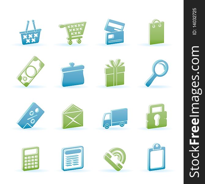 Online shop icons