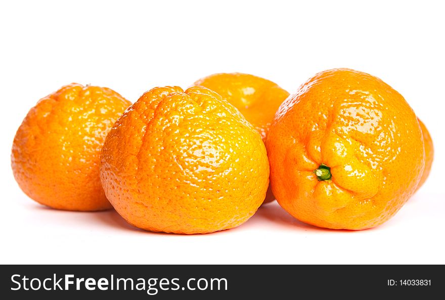 Oranges isolated on a white