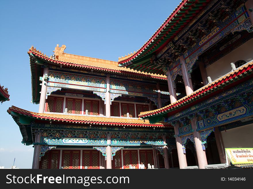 Chinese Temple Roof in Thailand. Chinese Temple Roof in Thailand