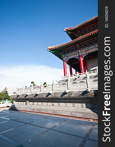 Chinese Temple Court in baromraja temple thailand