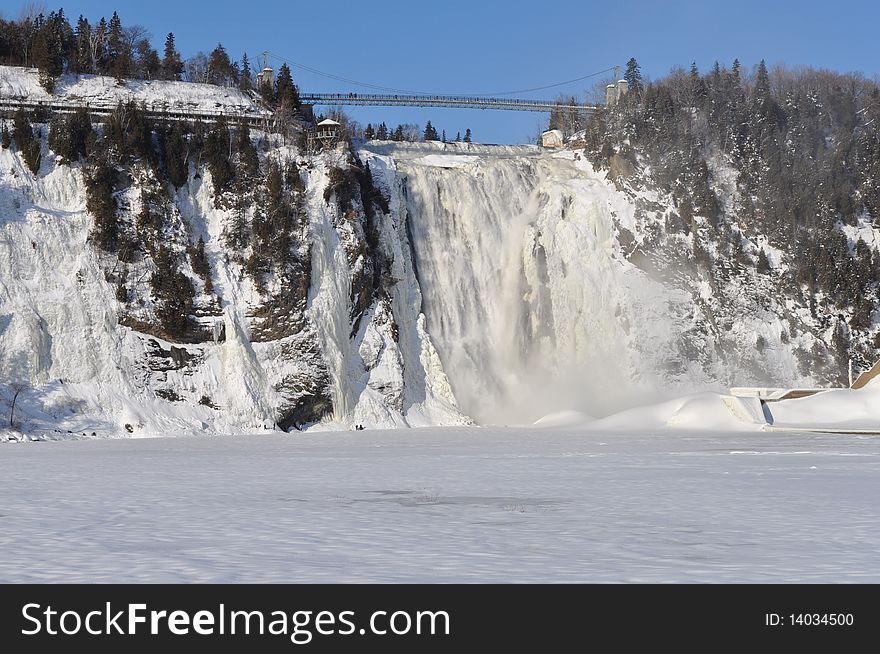 This water is just outside of Quebec City. This water is just outside of Quebec City.