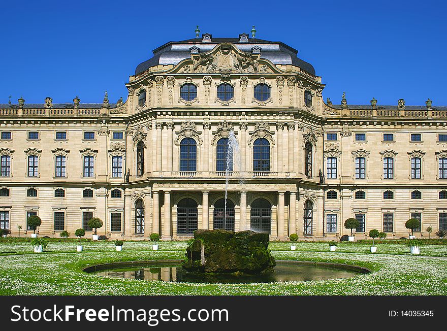 The historical Residenz at WÃ¼rzburg