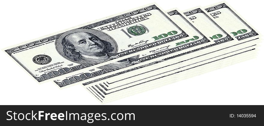 Background made of dollars banknotes