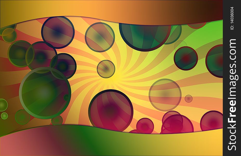 Sunny bubble background