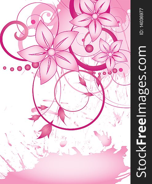 Abstract flowers background with place for your text. Abstract flowers background with place for your text