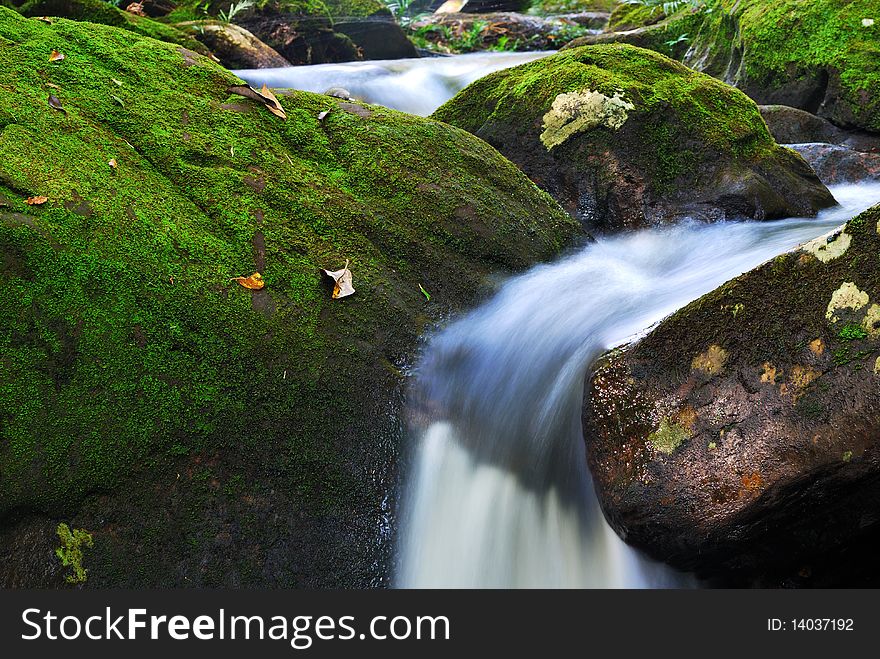 Waterfall is a place that will make you relax and fresh.In Thailand