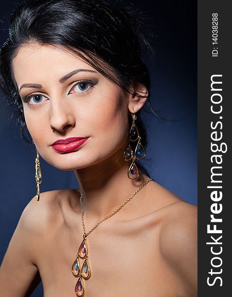 Beautiful Woman Wearing Jewelry