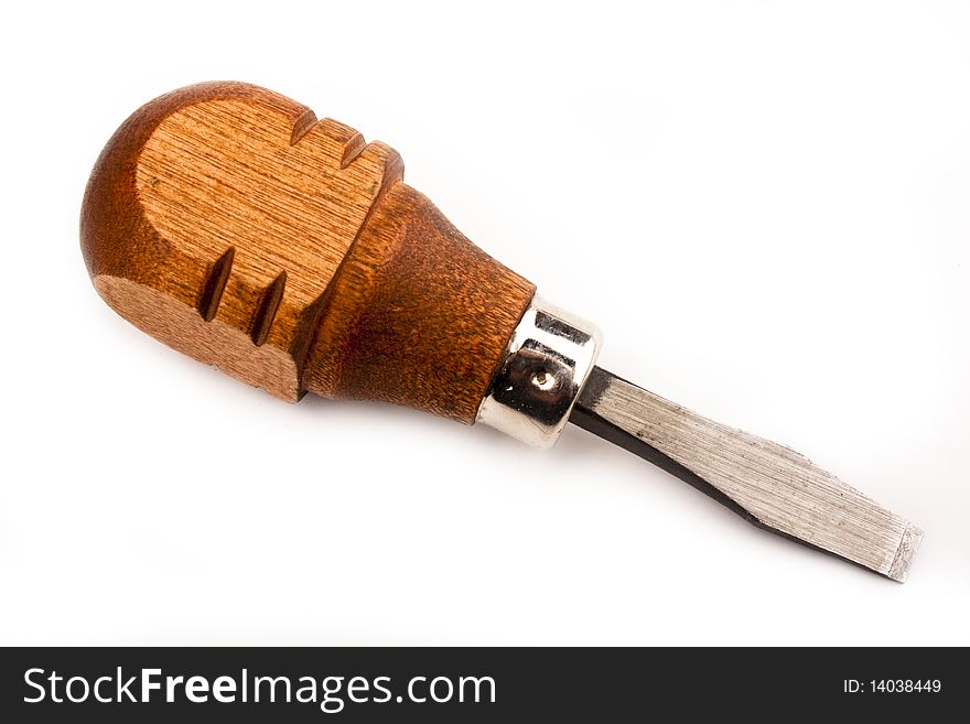 Screwdriver With Wood Handle