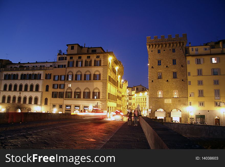 Street Of Florence At Night