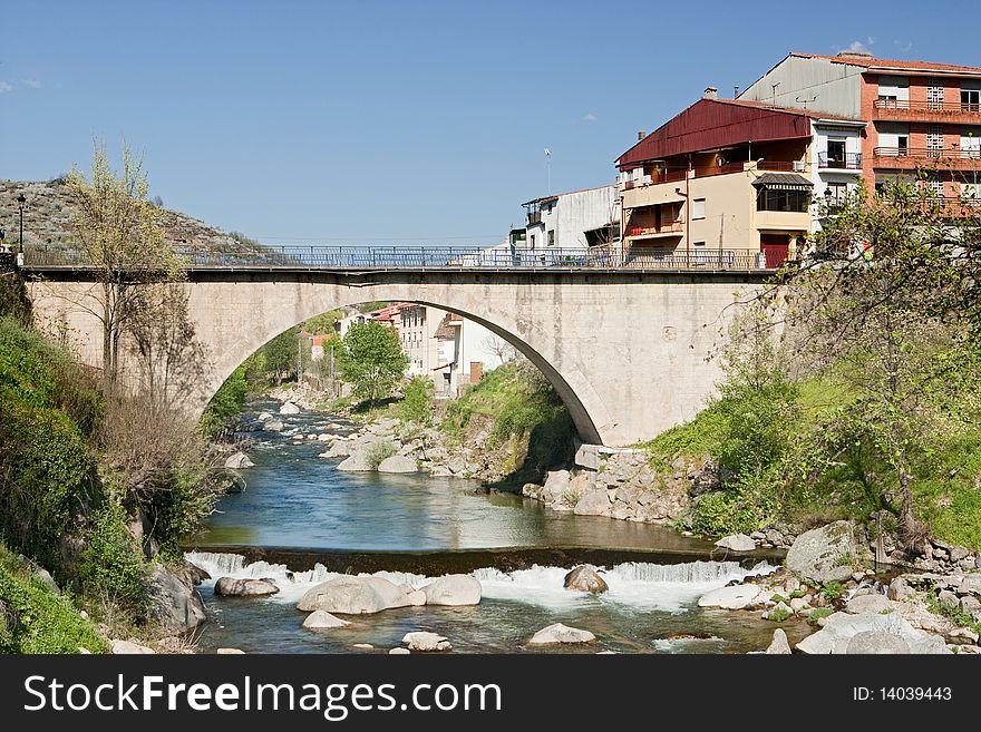 Bbridge With Waterfall