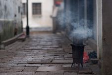 Coal Ball Stove In Chinese Canal Town Royalty Free Stock Photo Coal Ball Stove In Chinese Canal Town Royalty Free Stock Photo