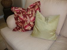 Pillows On A Couch/Sofa Stock Images Pillows On A Couch/Sofa Stock Images