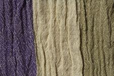 Woven Crinkled Fabric In Three Colors Stock Photo