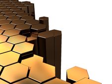 Golden Hexagons Background Royalty Free Stock Images Golden Hexagons Background Royalty Free Stock Images