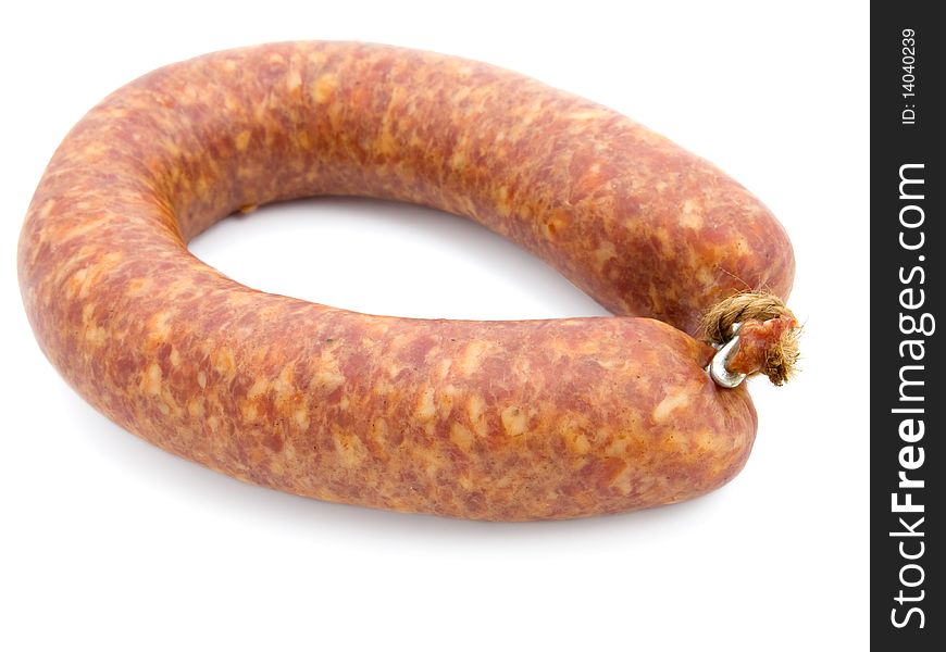 Sausage, isolated on the white background