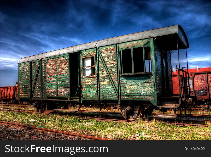 HDR-photography of an abandoned railroad car used for postal service. HDR-photography of an abandoned railroad car used for postal service.
