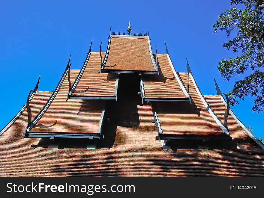 Roof thai style in Chiangrai of Thailand