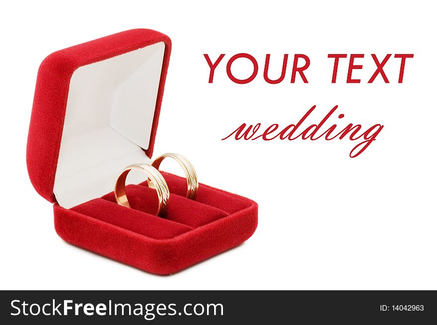 Wedding ring on white background. Wedding ring on white background