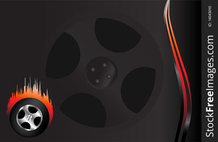 Fire speed wheel. Clip-art. Fire speed wheel. Clip-art