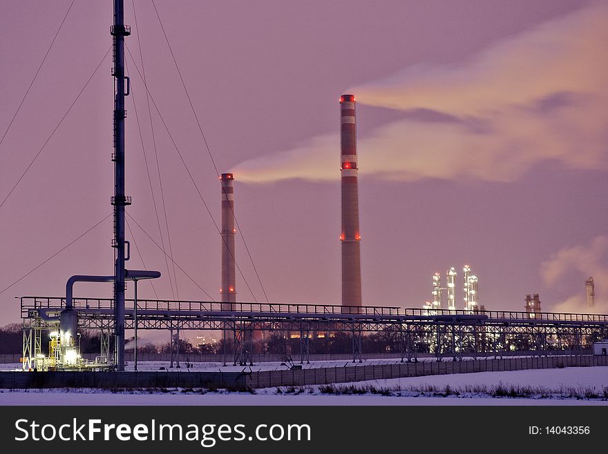 Industrial landscape in Central Bohemia. Industrial landscape in Central Bohemia.