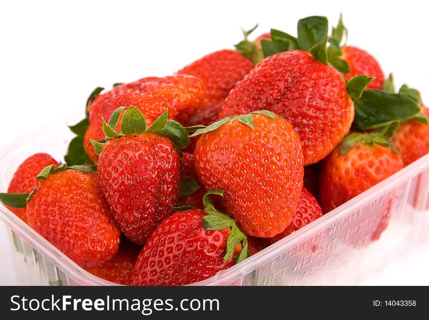 Strawberries in bowl isolated on white background. Strawberries in bowl isolated on white background