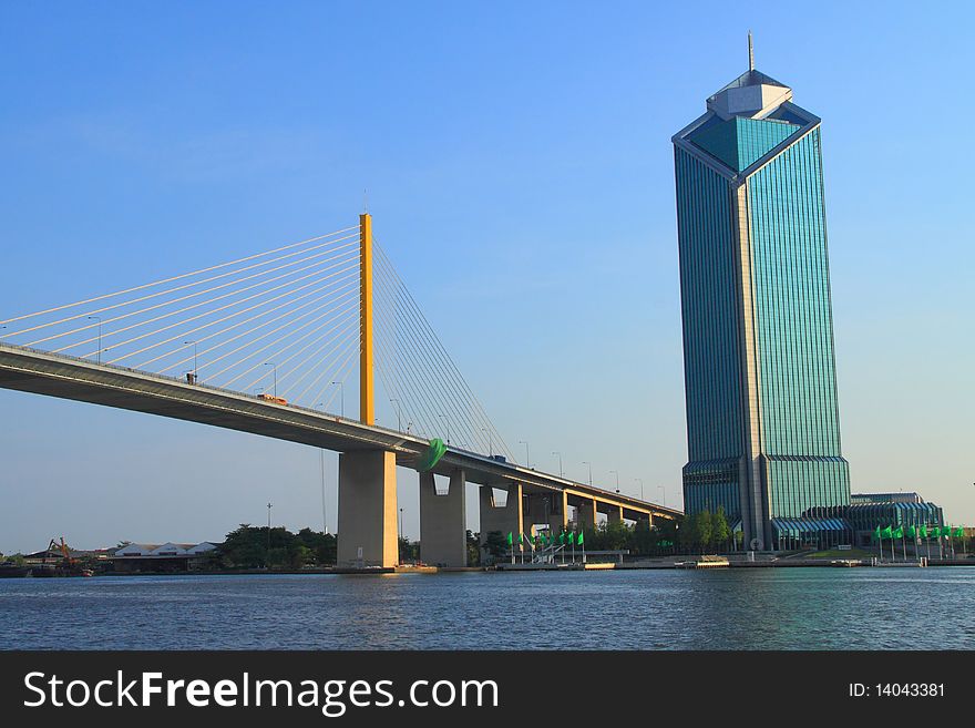 Modern Building At Chaopraya River Side