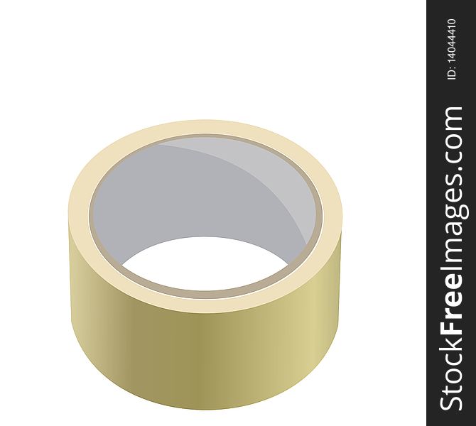 Realistic illustration of adhesive tape. Vector