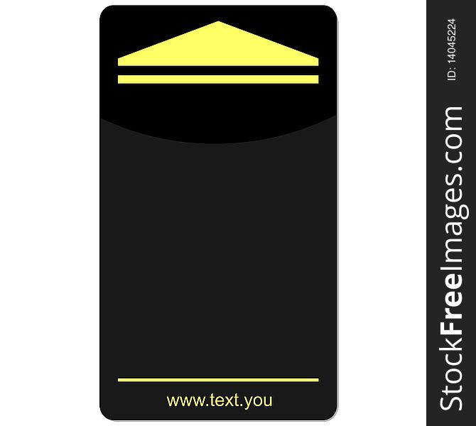 Template for black business card. Vector. Template for black business card. Vector