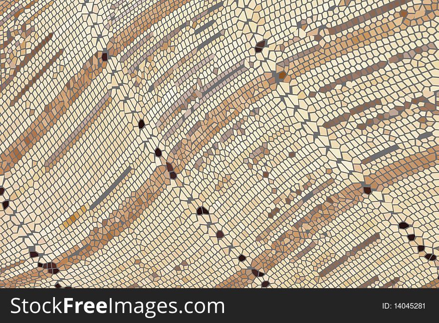 Original background in beige tone with a mosaic pattern. Original background in beige tone with a mosaic pattern