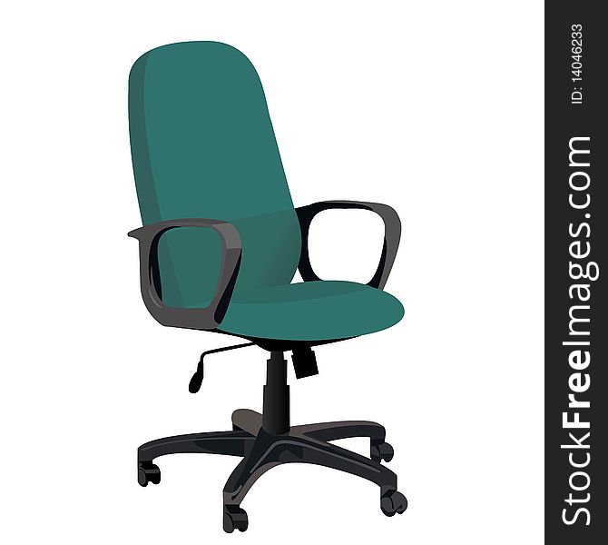 Realistic illustration of office armchair. Vector